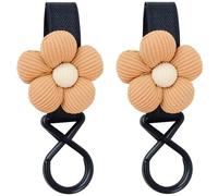 NIOIPXA Stroller Hooks, Stroller Hooks, Stroller Straps for Hanging Bags and Shopping, Stroller Accessories (Khaki, 2 Pack)