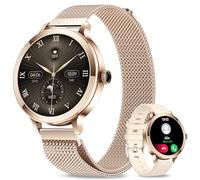 niolina Smart Watches for Women, 1.1" AMOLED Small Smartwatch Answer/Make Call for Android iOS Phones, IP68 Waterproof Fitness Activity Tracker with Sleep Monitor HR SpO2, RoseGold