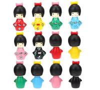 NIOMICO 12Pcs Asian Doll, Cute Small Girl Toys with Kimono, Japanese Style Home Decor for Indoor, OutdoorJapanese Doll