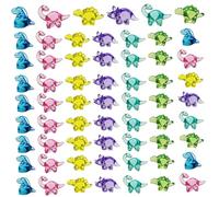 NIOMICO 62Pcs Mini Dinosaur Figures, Colorful Small Dinosaur Figures for Cupcake Toppers, Animal Toy for Crafts, DIY Miniature Scenes, Birthday Party Favors Mini Dinosaurs