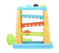 NIOMICO Ball Drop Toy, 4 Tier Ball Drop Tower with Swirling Ramps, Hammer & 4 Balls, ABS Plastic Educational Toy for Babies Toddlers 3 Years Old Toddler Toys