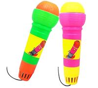 NIOMICO Funny Echo Microphones Kids Pretend Toys Plastic Echo Mic Practical Magic Mic Toy for Birthday Graduations Random Color 2PCSEcho Microphones Kids Pretend Toys Magic Toy