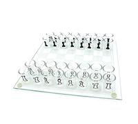 NIOMICO Glass Chess Set with 32PCS Acrylic Cups Chess and Wine Cup Game Shot Drinking Glass Set for Adult