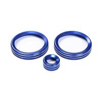 NIONGYN Car Interior Trim Cover Compatible with Land for Rover for Range for Rover for Evoque 2018-2022 Car Central Air Conditioning Volume Knobs Trim(Blue)