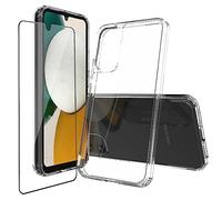 Niopiee for Samsung Galaxy A34 5G Case Crystal Clear Slim Hard Case Hybrid Shockproof Bumper with Tempered Glass Screen Protector Full Body Anti-Yellow Anti-Scratch Phone Protective Cover