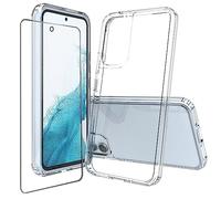 Niopiee for Samsung Galaxy A54 5G Case Crystal Clear Slim Hard Case Hybrid Shockproof Bumper with Tempered Glass Screen Protector Full Body Anti-Yellow Anti-Scratch Phone Protective Cover