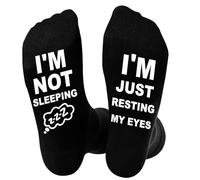 Niorasen Fathers Day Gift for Dad from Daughter/Son, Mens Funny Socks, Black Cotton Novelty Socks, Thanksgiving Christmas Birthday Presents for Dad Grandad Husband, UK 6-11, Sleeper