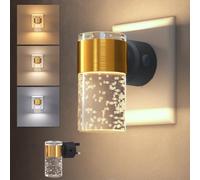 NIORSUN Night Light Plug into Wall, Dimmable Nights Lights with 3 CCT & 5 Brightness Levels, Slim Acrylic Plug in Night Light, Auto Dusk to Dawn Sensor for Stairs, Hallway, Bathroom, Gold,1 Pack