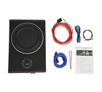 niorttkx 8-Inch Low-Profile Amplified Subwoofer System Car Audio, 600W Subwoofer Under Seat Compact Active Bass Enclosure, Car Stereo Powered Dubwoofer Amplificado (British Standard)