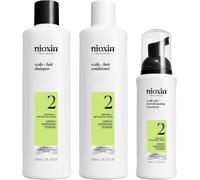 Nioxin Scalp + Hair Thickening System 2 for Natural Hair with Progressed Thinning, Loyalty Kit