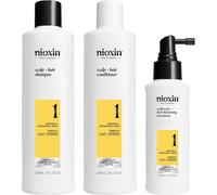 Nioxin SYSTEM-1 Natural,-subtly-thinning-hair3-stage set Scalp + Hair Shampoo 300 ml + Scalp + Hair Conditioner 300 ml + Scalp Care + Hait Thickening Treatmenr 100 ml