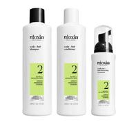 Nioxin Scalp + Hair Thickening System 2 for Natural Hair with Progressed Thinning, Loyalty Kit