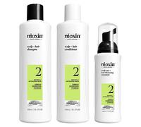 Nioxin Scalp + Hair Thickening System 2 for Natural Hair with Progressed Thinning, Loyalty Kit