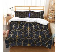 NIOYNJIS Bedding King Bedding Set - Down Duvet Cover, Soft Brush Microfiber Cover Set with 2 Pillowcases,Seamless geometric pattern on paper texture. Art Deco background,200x228 cm