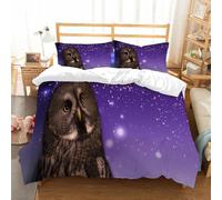 NIOYNJIS Bedding King Bedding Set - Down Duvet Cover, Soft Brush Microfiber Cover Set with 2 Pillowcases,One Eurasian Eagle Owl or Eagle Owl. Flies with spread wings against a blue and,200x228 cm