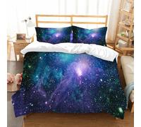 NIOYNJIS Bedding King Bedding Set - Down Duvet Cover, Soft Brush Microfiber Cover Set with 2 Pillowcases,space many light years far from the Earth. Elements of this image furnished by N,200x228 cm