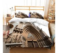 NIOYNJIS Bedding King Bedding Set - Down Duvet Cover, Soft Brush Microfiber Cover Set with 2 Pillowcases,Tarragona Cathedral of Santa Tecla Tarragona Spain,200x228 cm