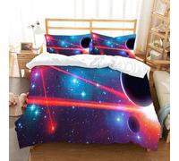 NIOYNJIS Bedding King Bedding Set - Down Duvet Cover, Soft Brush Microfiber Cover Set with 2 Pillowcases,Space art. Astronomical object. Science fiction image. 2d illustration.,200x228 cm