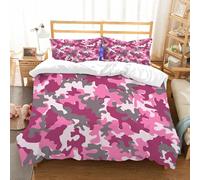 NIOYNJIS Bedding King Bedding Set - Down Duvet Cover, Soft Brush Microfiber Cover Set with 2 Pillowcases,sweet sweet pattern in pink tones feminine design girlish life,200x228 cm