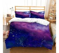 NIOYNJIS Bedding King Bedding Set - Down Duvet Cover, Soft Brush Microfiber Cover Set with 2 Pillowcases,Space, clusters of milky-inspired spiritual stars inspired by the Milky Way, wit,200x228 cm