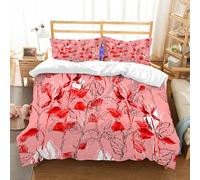 NIOYNJIS Bedding King Bedding Set - Down Duvet Cover, Soft Brush Microfiber Cover Set with 2 Pillowcases,Seamless pattern. Roses painted by hand in pencil. Vector illustration on a pink,200x228 cm