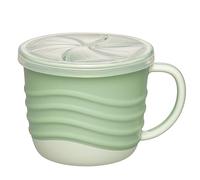 nip 2-in-1 Snack Box, shatterproof Snack Cup with lid for Babies from 9 Months Made from Over 90% Renewable raw Materials, Ergonomic Drinking Cup and Snack Box in one, 250 ml, Green