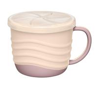 nip 2-in-1 Snack Box, shatterproof Snack Cup with lid for Babies from 9 Months Made from Over 90% Renewable raw Materials. Ergonomic Drinking Cup and Snack Box in one, 250 ml, Pink