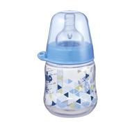 Nip 35055 Wide Neck Baby Bottle PP for Boys, with Wide Neck Teat Silicone, Group 0+ Milk, 150 ml