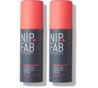Nip + Fab Charcoal and Mandelic Acid Fix Serum for Face with Activated Charcoal and Cocoa Butter Hydrating Moisturizing, 50ml (Pack of 2)