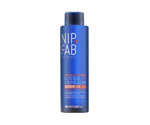 Nip+Fab Glycolic Acid Fix Liquid Glow Extreme 6 percent Exfoliator for Face with Hyaluronic, Salicylic Acid and Vitamin B5, AHA BHA Exfoliant to Resurface Exfoliate Even Tone Brighten Skin, 100 ml