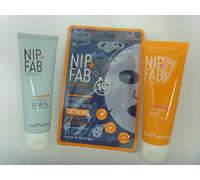 NIP & FAB pack Exfoliating mask,Vitc & Glycolic scrubs set for pure glowing skin