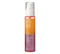 Nip+Fab Peptide Fix 2-in-1 Tone & Top-Up Mist, 4% SPF 50, Replenish and Rehydrate Your Skin, Top-Up your Sun Protection On-The-Go,Plumping, Hydrating, Improving the Appearance of Fine Lines, 75ml