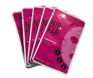 NIP+FAB 'PURIFY' Sheet Face Mask SKIN FIX Salicylic Acid Cleanse Hydrates X 5
