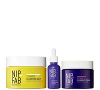 NIP+FAB Retinol Fix Overnight Cream 3%, Concentrate Extreme 10% & Cleansing Balm 50ml, 30ml & 75ml