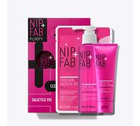 Nip+Fab Salicylic Fix 3 Piece Starter Kit | Contains Gel Cleanser, Scrub, Fix Sheet Mask | Exfoliant for Pores | Hydrating | Reduces Blemish | Moisturizing |Vegan and Cruelty Free