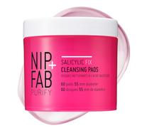Nip + Fab Saliyclic Fix Cleansing Pads for Face with Hyaluronic Acid, Exfoliating Facial Pad BHA Exfoliant for Skin Hydration Acne Breakouts and