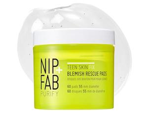 Nip + Fab Teen Skin Fix Zero Breakout Rescue Face Pads with Salicylic Acid, Witch Hazel and Antioxidant Wasabi Extract, BHA Facial Pad for Cleansing Pores Prevent Breakouts Blemishes, 60 Count