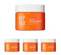 Nip+Fab Vitamin C Fix Hybrid Gel Cream 5%, 50ml, Advanced Triple-Action 5% Vitamin C Complex, Boosted with Ferulic Acid & Niacinamide, Radiant, Even-Toned Skin, Weightless Formula (Pack of 4)