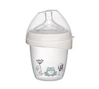 NIP® First Moments Wide-Neck Silicone Bottle, 150 ml, S Teat, with Extra Wide Lip Rest Especially for Newborns