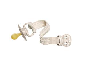 nip Stay Green 100% Organic Cotton Dummy Strap Made in Germany for Dummies with Ring Gradually Adjustable Protects Clothes Colour: Brown