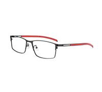 NIPAN Men's Outdoor Photochromic Reading Glasses Ultra Light Half Frame HD Resin Lens Sunglasses Magnification,04,+1.5