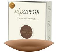 Niparons Nipple Covers - Premium Invisible Adhesive Reusable Silicone Nipple Covers (Cocoa Truffle, 8cm)
