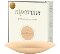 Niparons Premium Nipple Covers - Invisible, Reusable Adhesive Silicone Pasties (Dulce De Leche, 10cm)