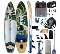 Niphean (Extra Large) Inflatable Paddle Board, SUP for 2+1 People/Family, Paddle Board Pump with (Build-in Battery), 50 PSI Tyre Inflator for Car