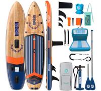 Niphean (Extra Large) Inflatable Paddle Board, SUP for 2+1 People/Family, Stand Up Paddle Board with (Beginner Friendly) StabilTrac™ Fin, Waterproof Phone Pouch, Paddle Boards for Adults, Gift Ideas