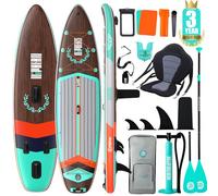 Niphean (Extra Large) Inflatable Paddle Board, SUP for 2+1 People/Family, Stand Up Paddle Board with (Beginner Friendly) StabilTrac™ Fin, Waterproof Phone Pouch, Paddle Boards for Adults, Gift Ideas