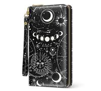 Nipichsha Womens Wallet, RFID Wristlet Wallet for Women, Cute Ladies Purse, Large Credit Card Clutch Wallets with Zipper & Phone Holder, Sun Moon, Modern