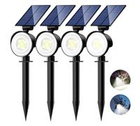 nipify Product Image Solar Spot Lights - 4 Pack Outdoor Garden Lights, Waterproof Auto On/Off Spotlight for Pathway Yard