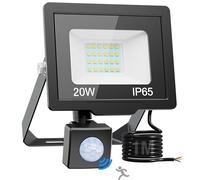 nipify Security Lights Outdoor Motion Sensor, 20W 2000LM Super Bright LED Flood Lights with IP65 Waterproof, 6500K Cool White Pir Floodlight Mains Powered for Outside Garden Patio Backyard Garage