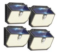 nipify Solar Security Lights Outdoor Garden, 3 Modes Motion Sensor Solar Lights with Remote Control, IP65 Waterproof Solar Wall Flood Lighting for Yard Garden Driveway Fence Dog-Friendly Night Vision
